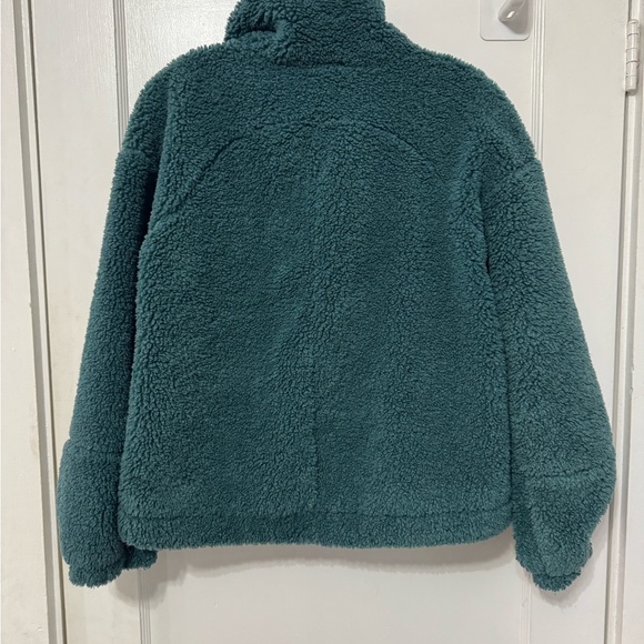 Lululemon Cinchable Fleece Zip-Up Teddy Jacket in Storm Teal Womens Size 6 - Picture 9 of 9